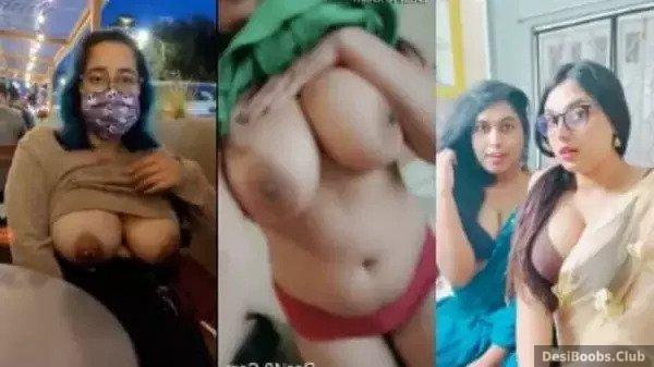 Big Tit Indian College - Indian college girls boobs flash on tiktok - xxx compilation