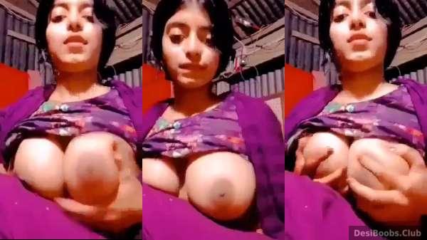 Muslim Girls Boobpress Clips - Muslim girl big boobs pressing on sex chat with village bf