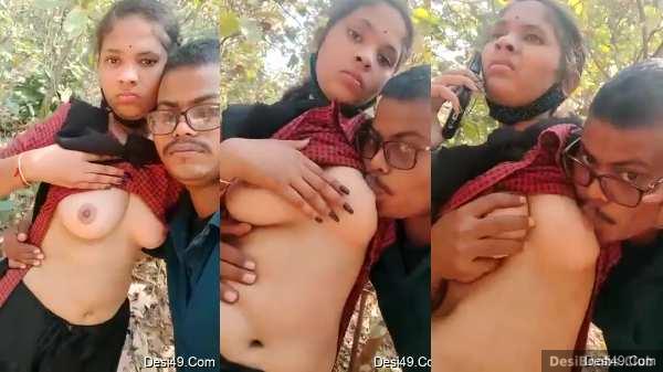 Gorakhpur Girl Hindi Xxx Video - Hot girl Indian big boobs sucking sex with BF in jungle - mms